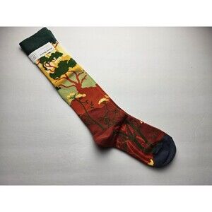 Bonne Maison Trees Art Tall Socks Size 4.5-6.5